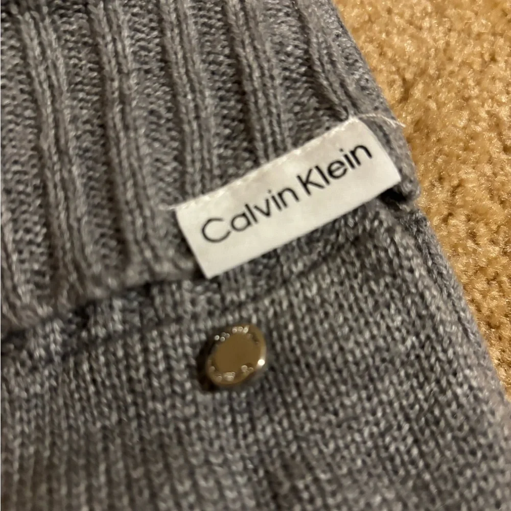 Calvin Klein Gray Open Finger Gloves Mittens
